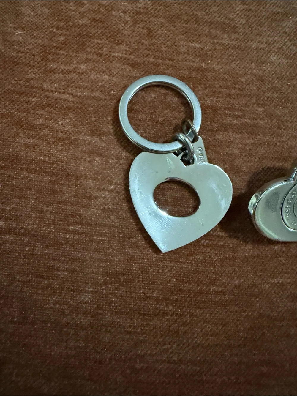 vintage Coach Heart Turnlock Valet Keychain